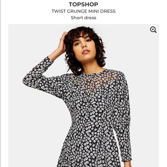 Topshop Dresses & Skirts - Topshop TALL b&w twist grunge dress